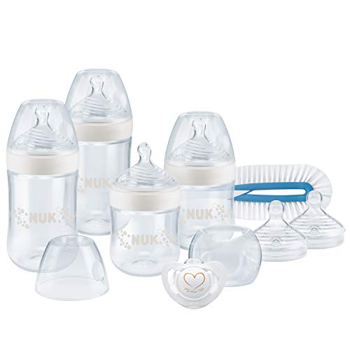 Set de biberones Nature Sense de NUK, de polipropileno sin BPA, de 0 a 6 meses, lo más parecido al pecho materno blanco Weiß