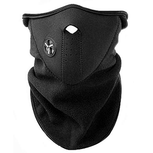 AKORD - Máscara con cuello de neopreno para deportes de invierno, color negro, talla única