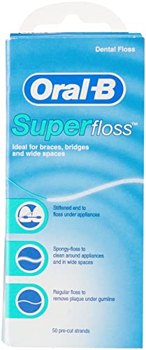 Oral B SuperFloss Seda Dental sin Cera (1 unidad x 50 hilos)