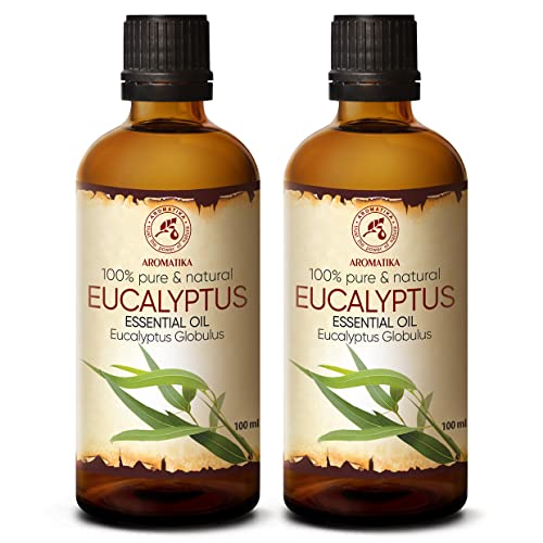 Aceite Esencial de Eucalipto 200ml - Eucalyptus Globulus - 100% Puro y Natural - Aceites Eucalipto para Belleza - Sauna - Aromaterapia - Inhalación - Difusor de Aroma