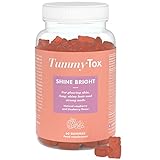 TummyTox Shine Bright Gummies - 60 Gominolas Veganas - Gominolas de Belleza con Vitaminas para Cabello, Piel y Uñas - Con Biotina, Zinc, Ácido Fólico, Yodo, Vitamina C, Vitamina B6, B12, E