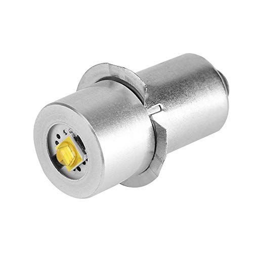 Bombilla LED, Bombilla de la linterna de 3W P13.5S LED, luz del trabajo de la emergencia de la lámpara de la antorcha del bulbo del reemplazo 160 ~ 180LM(White 4~12V)