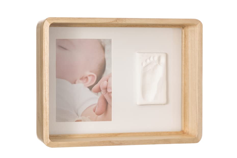 Baby Art My Sweet Print Marco de fotos de madera con kit de huellas de bebé, portafotos para bautizo, original idea de regalo para nacimiento, color madera