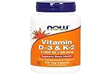 NOW Vitamina D-3 y K-2 120 Cápsulas Vegetales 240 g