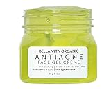 Glamorous Hub Bella Vita Gel en crema orgánico contra el acné y gel facial con espinillas con neem, tulsi y aloe vera, 85 g