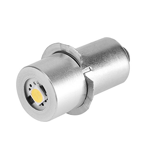Bombilla LED, 1W P13.5S LED linterna bombilla, 100 ~ 110LM 2700 ~ 7000K lámpara de repuesto antorcha lámpara emergencia trabajo luz(6V)