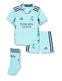 Adidas Real Madrid Temporada 2020/21 Equipación Completa Oficial, Niño, Azul, 92 (1/2 años)