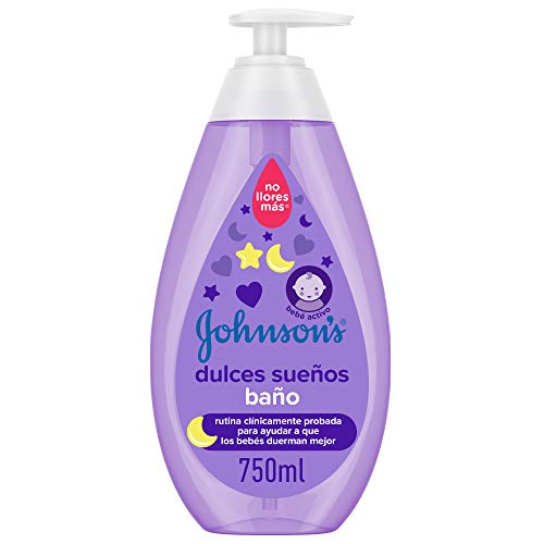Johnson's Baby Baño Dulces Sueños, delicado para la piel y el uso diario - 3 x 750 ml