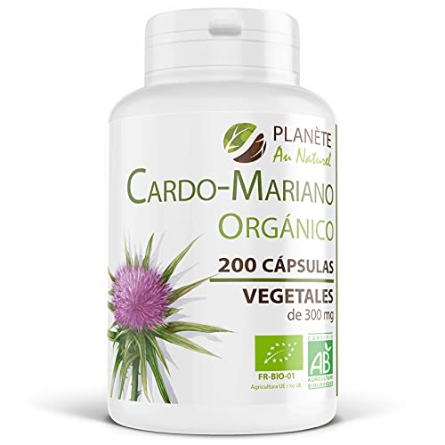 Cardo Mariano Orgánico - Silybum marianum - 300mg - 200 cápsulas vegetales