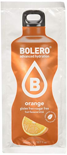 Bolero Bebida Instantánea sin Azúcar, Sabor Naranja - Paquete de 24 x 9 gr - Total: 216 gr