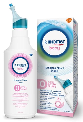 Rhinomer Baby, Spray Nasal, 100% Agua de Mar de Origen Natural, Fuerza Extra Suave para Bebés, 115 ml