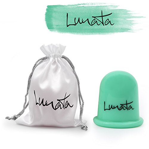 Lunata 1x Ventosa para Masaje anticelulitis, Ventosas de vidrio contra celulitis, equipo de masaje por vacío, copas de silicona, Verde