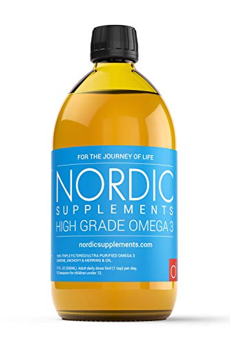 Nordic Oil Aceite de Pescado Omega 3 de Alta Resistencia 500ml. Sabor limón probado y galardonado con el Premio al Sabor.