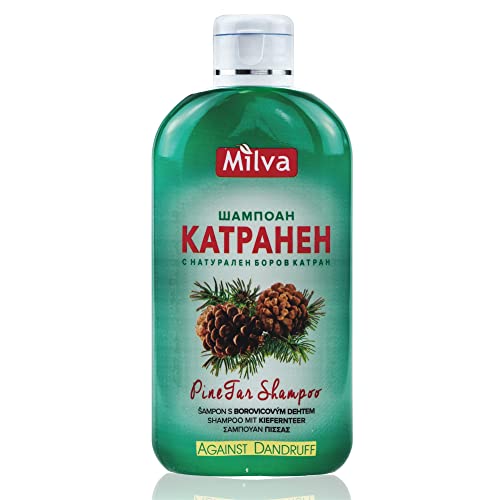 Pine-Tar Shampoo - Stops Dandruff, Helps Clear Seborrhea, Soothes & Heals Inflammed Scalp -200ml by Milva