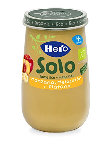 Hero Solo Tarrito de Manzana, Melocotón y Plátano, 190g (Paquete de 1)
