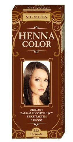 Henna Color 115 Chocolate Bálsamo Capilar Tinte Para Cabello Efecto De Color Tinte De Pelo Natural Gallina Eco