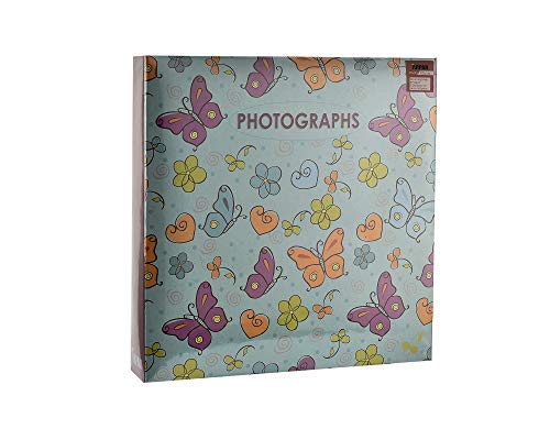 Arpan Álbum de fotos grande con 3 anillas con capacidad para 500 fotos de 6 x 4 pulgadas, bodas, cumpleaños de bebé (mariposa)