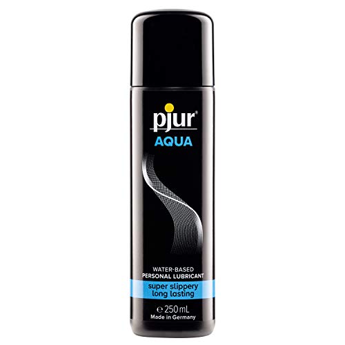pjur AQUA - Premium-Lubricante acuoso - Excelentes propiedades lubricantes, hidrata y no se pega - para juguetes sexuales (250ml)