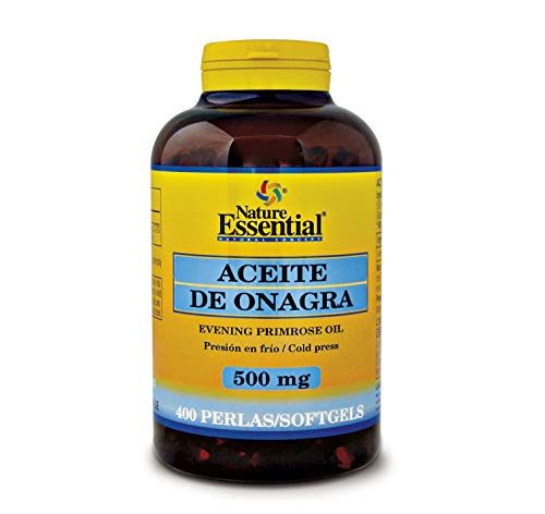 Nature Essential | Perlas de Aceite de Onagra 500 mg | 400 Perlas | Contribuye a Aliviar los Síntomas Menstruales | Primera Presión en Frío | 10% GLA | Omega 3-6-9 | Vitamina E