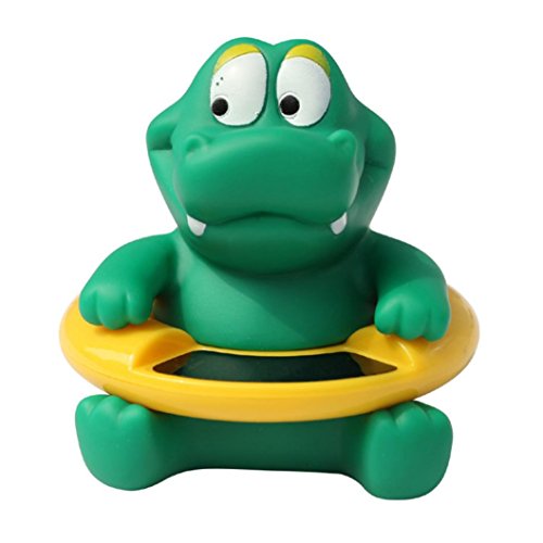 WalshK Lindo animal bebé infantiles baño termómetro temperatura del agua probador juguetes verde pequeño cocodrilo