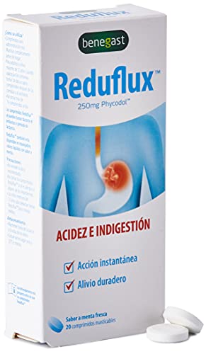 Benegast Reduflux Tratamiento Acidez e Indigestión , 20 comprimidos masticables, sabor menta fresca