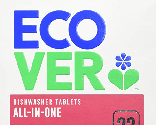 Ecover Tabletas de lavavajillas todo en uno, 22 Tabletas