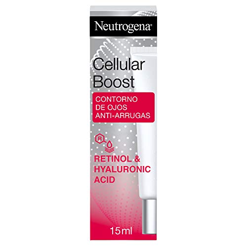 Neutrogena Cellular Boost Anti-Edad, Contorno De Ojos Anti-Arrugas Rejuvenecedor con Ácido Hialurónico y Retinol, 15 ml