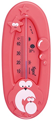 Tigex - Termómetro de baño para bebe, diseño pingüino, color rojo