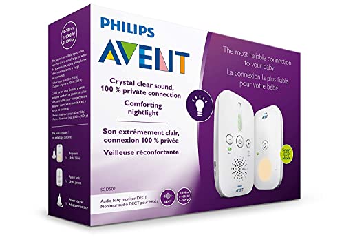 Philips Avent SCD501/00 - Vigilabebés digital con tecnología DECT con luz nocturna, alcance hasta 300 m