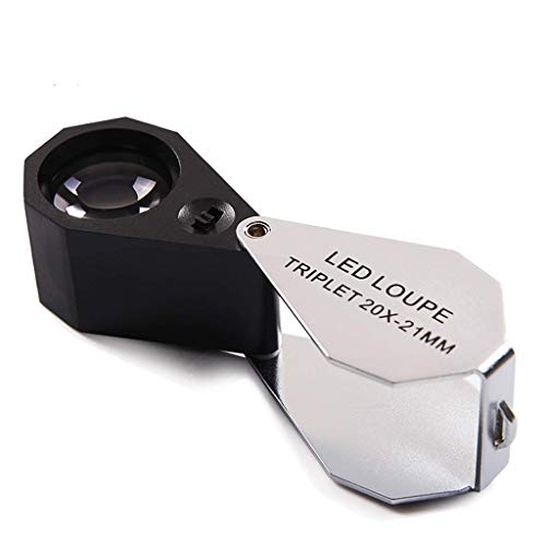 Lupa de mano for los ancianos de la lente HD de alta potencia de lectura óptica de la lente grande 90MM Contiene mullido Espejo Bolsa y Wipe Ayudas visuales HD