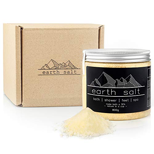 Sal de base BRINELAB Earth, lata de 800 g, sal de baño 100% natural, baño sin aditivos ni perfumes, sal termal soleada para el baño, muy alta pureza