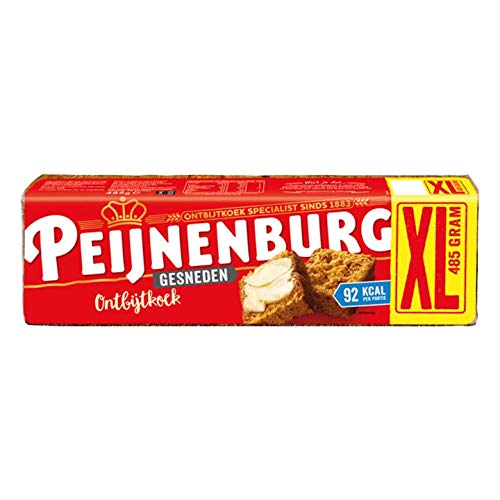 Pastel de especias holandesas | Peijnenburg | Rebanadas naturales de pan de jengibre | Peso total 485 gramos
