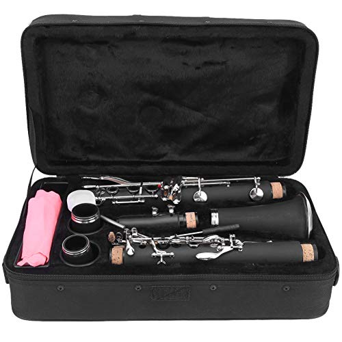 Instrumentos musicales de plástico clarinete con 2 cabezales de ajuste para tocar el examen de partituras