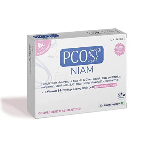 PCOS - Complemento alimenticio con D-Chiro Inositol, vitaminas y minerales - 30 cápsulas - Con Ácido Pantoténico