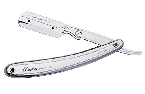 Parker 31r - Maquinilla de afeitar tradicional de hoja simple (acero inoxidable, 5 cuchillas inoxidables)
