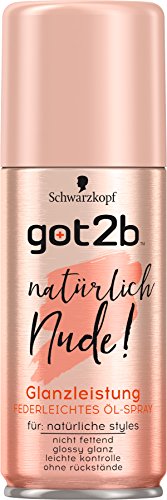 Spray de aceite Schwarzkopf Got2b, color natural, 2 unidades (2 x 100 ml)