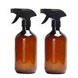 Bocotoer Homes - Botella vacía de vidrio marrón con pulverizador de 500 ml, para plantas, peluquería, paquete de 2