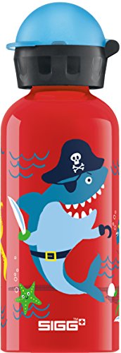 SIGG Underwater Pirates Cantimplora infantil (0.4 L), botella para niños sin sustancias nocivas y con tapa hermética, cantimplora ligera de aluminio