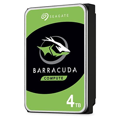 Seagate Technology BarraCuda, 4 TB, Disco duro interno, HDD, 3,5', SATA 6 GB/s, 5400 RPM, caché de 256 MB para ordenador de sobremesa y PC, Color Plateado (ST4000DM004)