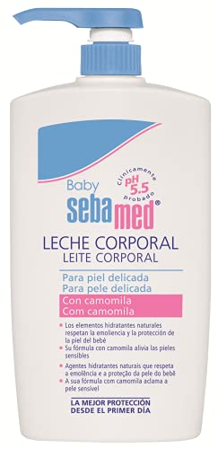 Baby Sebamed Leche Corporal 750 ml, Adecuado para el cuidado de la delicada piel del bebé después del lavado o el baño, Para su uso en todo el cuerpo
