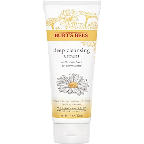 Las abejas de Burt Jabón Corteza y Manzanilla de limpieza profunda Crema Facial (limpiador facial cremoso con corteza de jabón y manzanilla) 170g