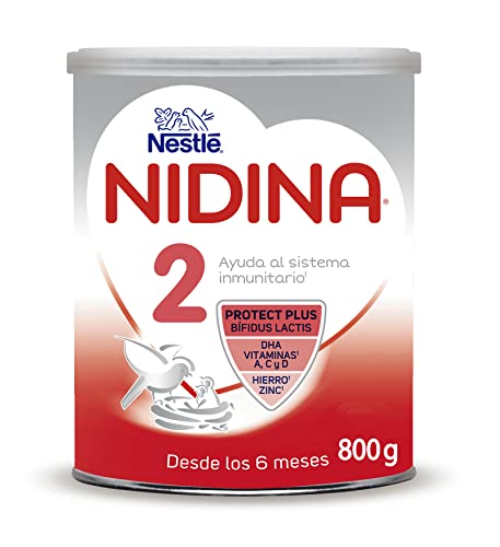 Nestlé Nidina 2 Leche de Continuación en Polvo, Fórmula para Bebés, 6+ Meses, 800g