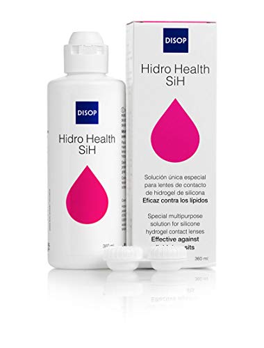 Hidro Health SiH Solución Única Específica para Lentes de Hidrogel de Silicona, Líquido de Lentillas Eficaz Contra los Lípidos, 360 ml (360 ml)