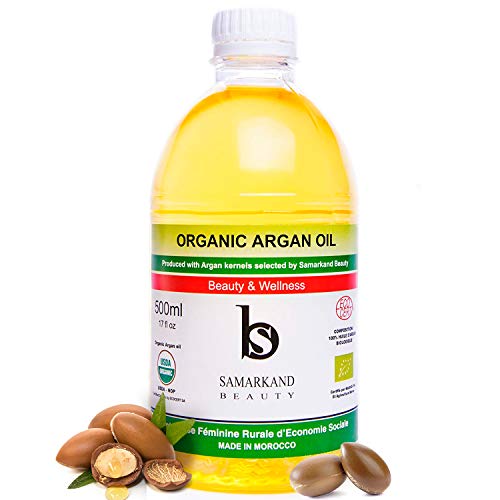 Aceite de Argán BIO 100% Puro 500 ml - Primera Presión en Frío para Pelo y Piel - El Original de Marruecos