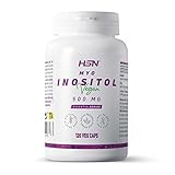 Inositol – Myo Inositol - de HSN | 120 Cápsulas Vegetales 1500 mg por Dosis Diaria | Vitamina B8 100% Natural para el SOP (Síndrome Ovario Poliquístico) | No-GMO, Vegano, Sin Gluten