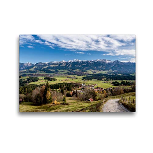 Premium - Lienzo de tela (45 x 30 cm, horizontal), diseño de calendario de la experiencia de Allgäu de la pared, imagen sobre bastidor, imagen sobre lienzo auténtico, diseño de Calvendo Naturaleza
