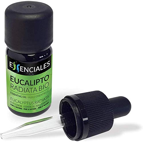 Essenciales - Aceite Esencial de Eucalipto Radiata BIO, 100% Puro, 10 ml | Aceite Esencial Eucalyptus Radiata Ecológico