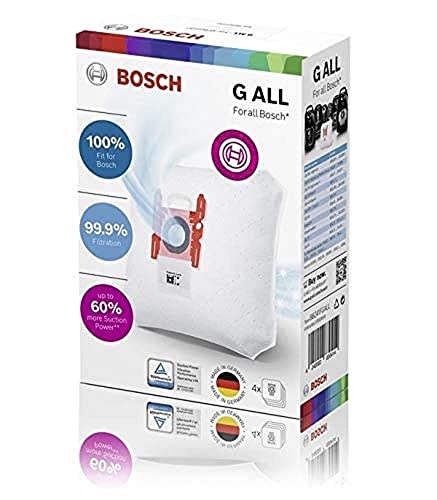 Bosch Hogar BBZ41FGALL Bolsas PowerProtect Bolsas para aspirador Bosch tipo G All, Color Blanco