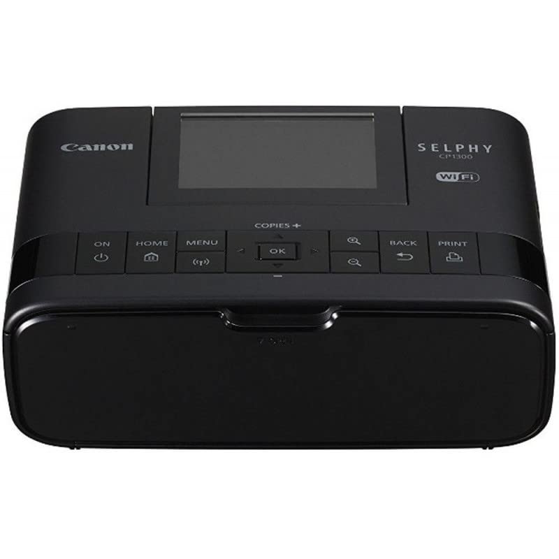 Canon Selphy CP1300, Impresora Fotográfica Inalámbrica (Apple AirPrint, Mopria, Pantalla Abatible de 8.1 cm, Tintas de 3 Colores, 300 x 300 ppp), Wifi, USB, Negro