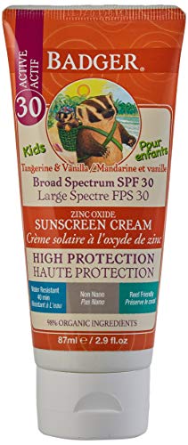Badger Sunstech creen Creams 30 Kids – Protección Solar Crema, 1er Pack (1 x 87 g)